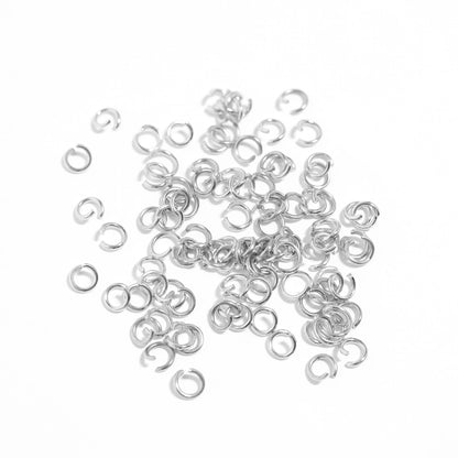 100 Pack Stainless Steel Saw Cut Jump Rings