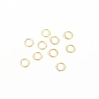 10 Pack 14K Gold Plated Open Jump Rings