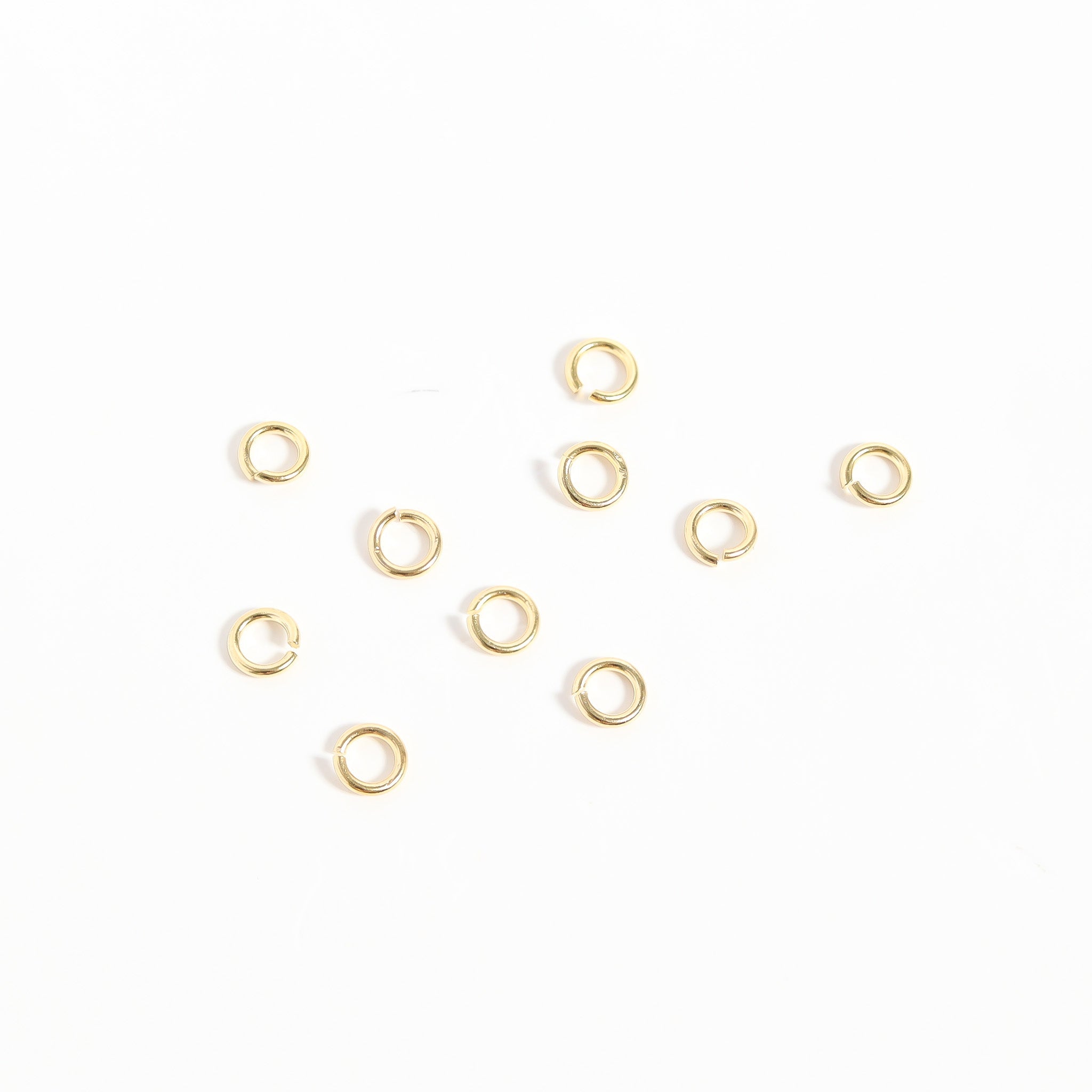 10 Pack 14K Solid Gold Jump Rings