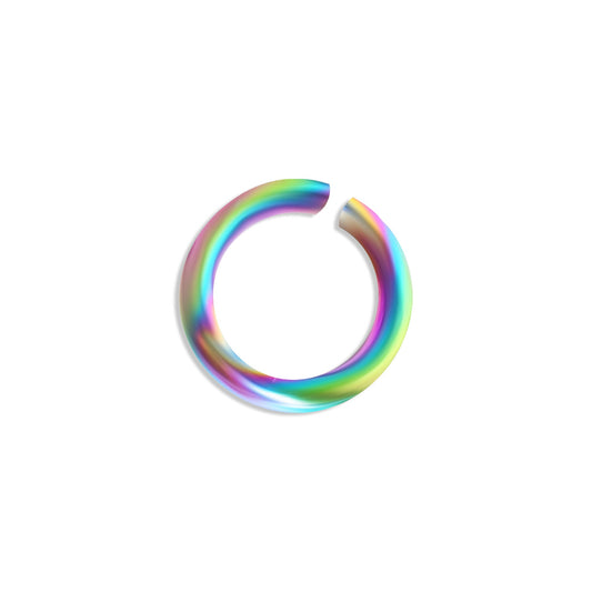 100 Pack Stainless Steel Rainbow Open Jump Rings