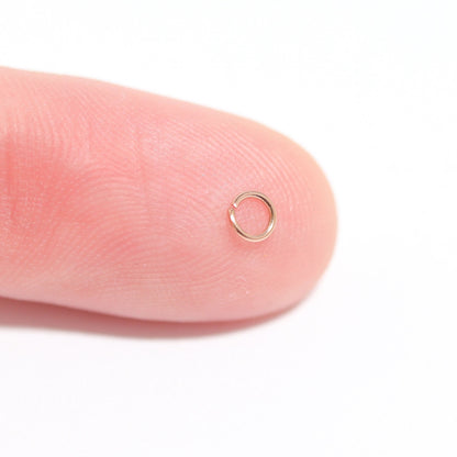 10 Pack 10K Solid Rose Gold Open Jump Rings