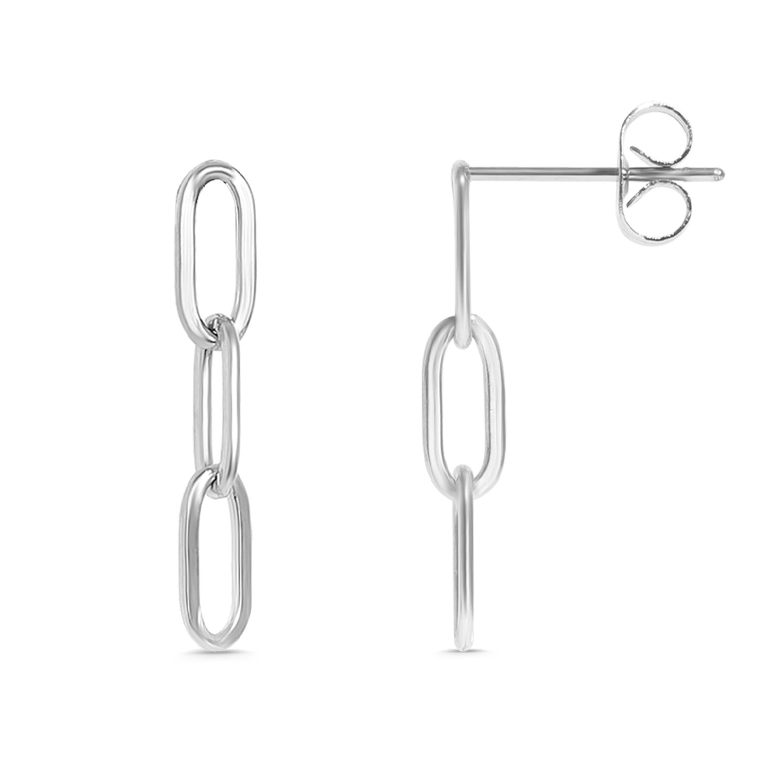 18K Gold PVD Stainless Steel Paperclip Earrings