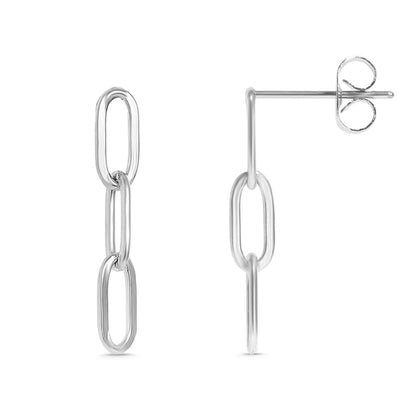 18K Gold PVD Stainless Steel Paperclip Earrings