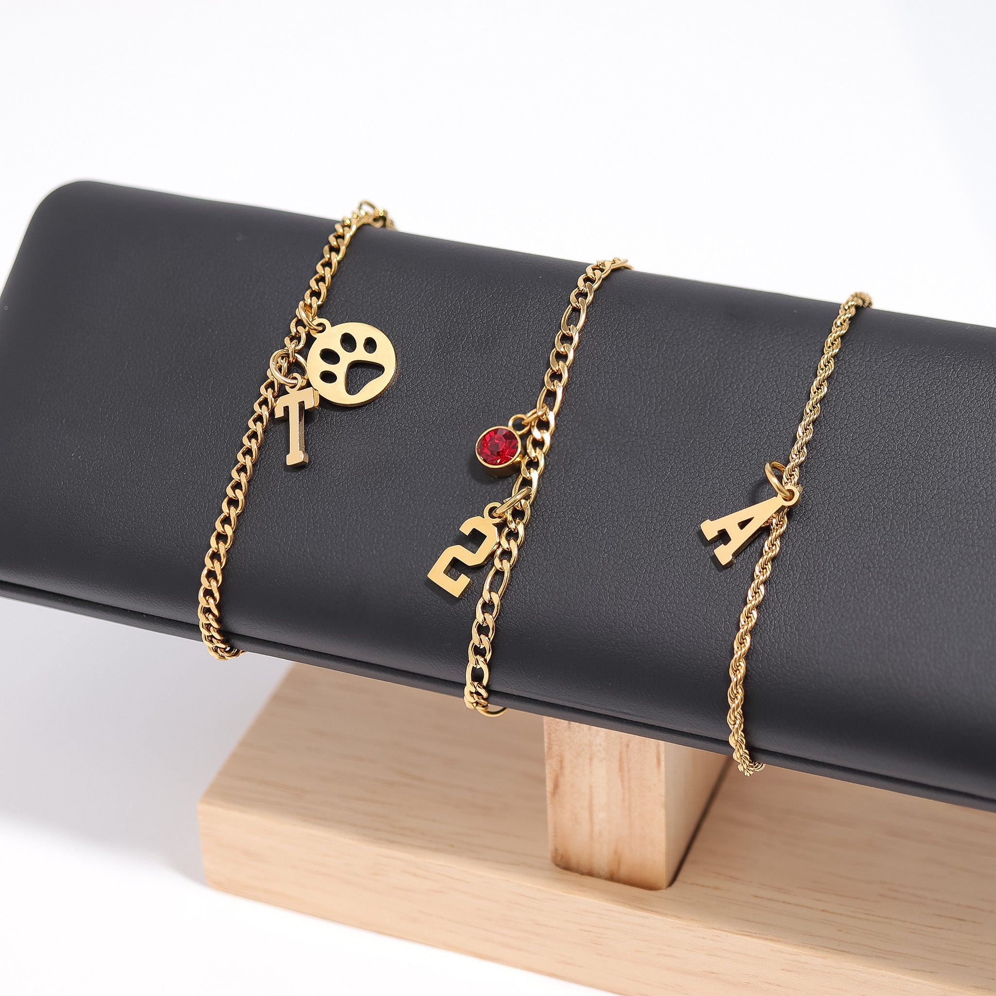 18K Gold PVD Coated Stainless Steel Small Sport Number Pendant