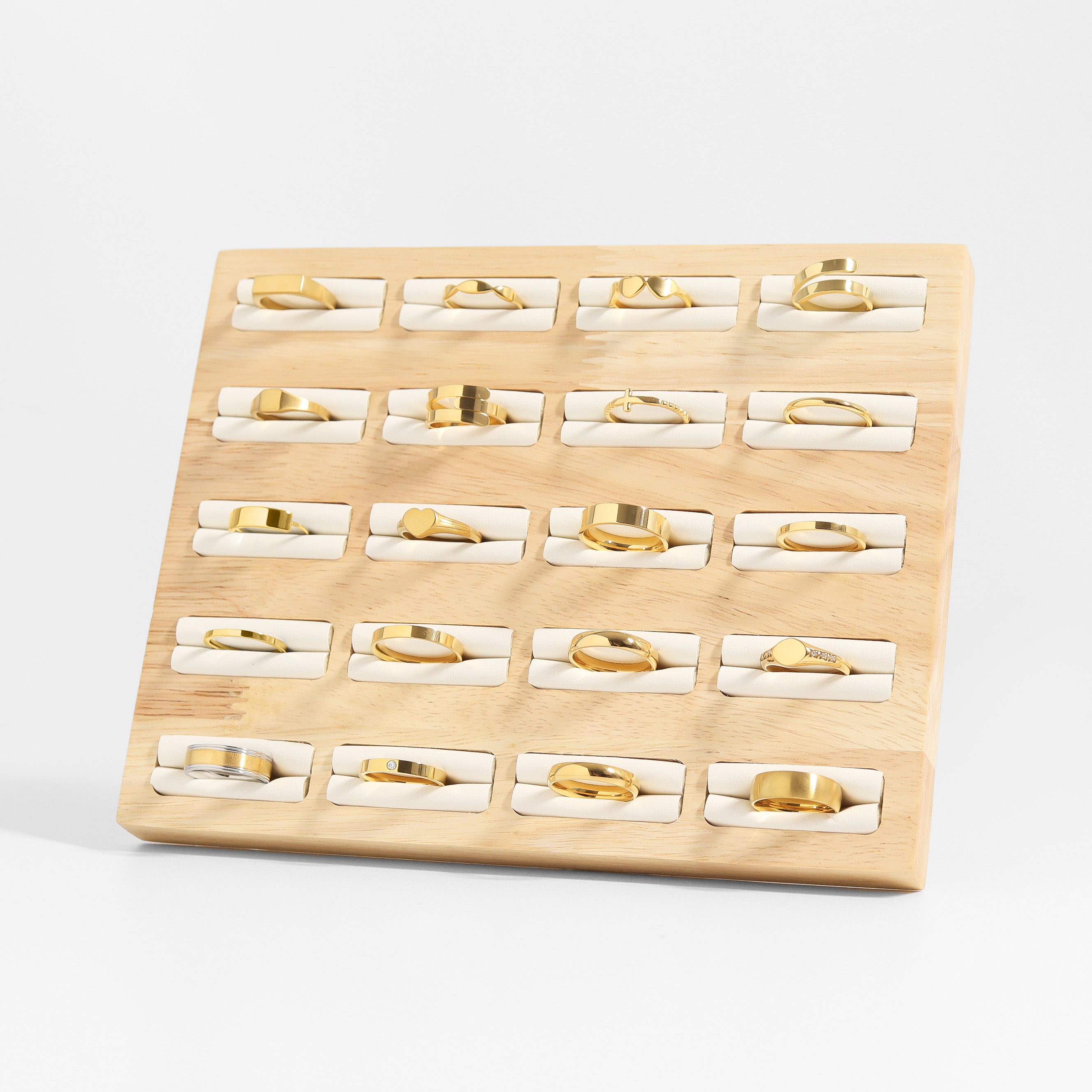 18K Gold PVD Stainless Steel Flat Blank Ring