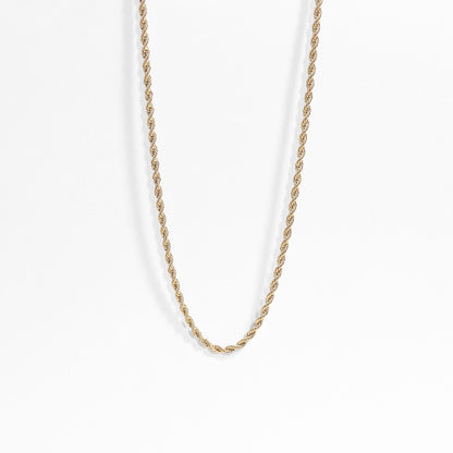 18K Gold PVD Stainless Steel Rope Chain Necklace
