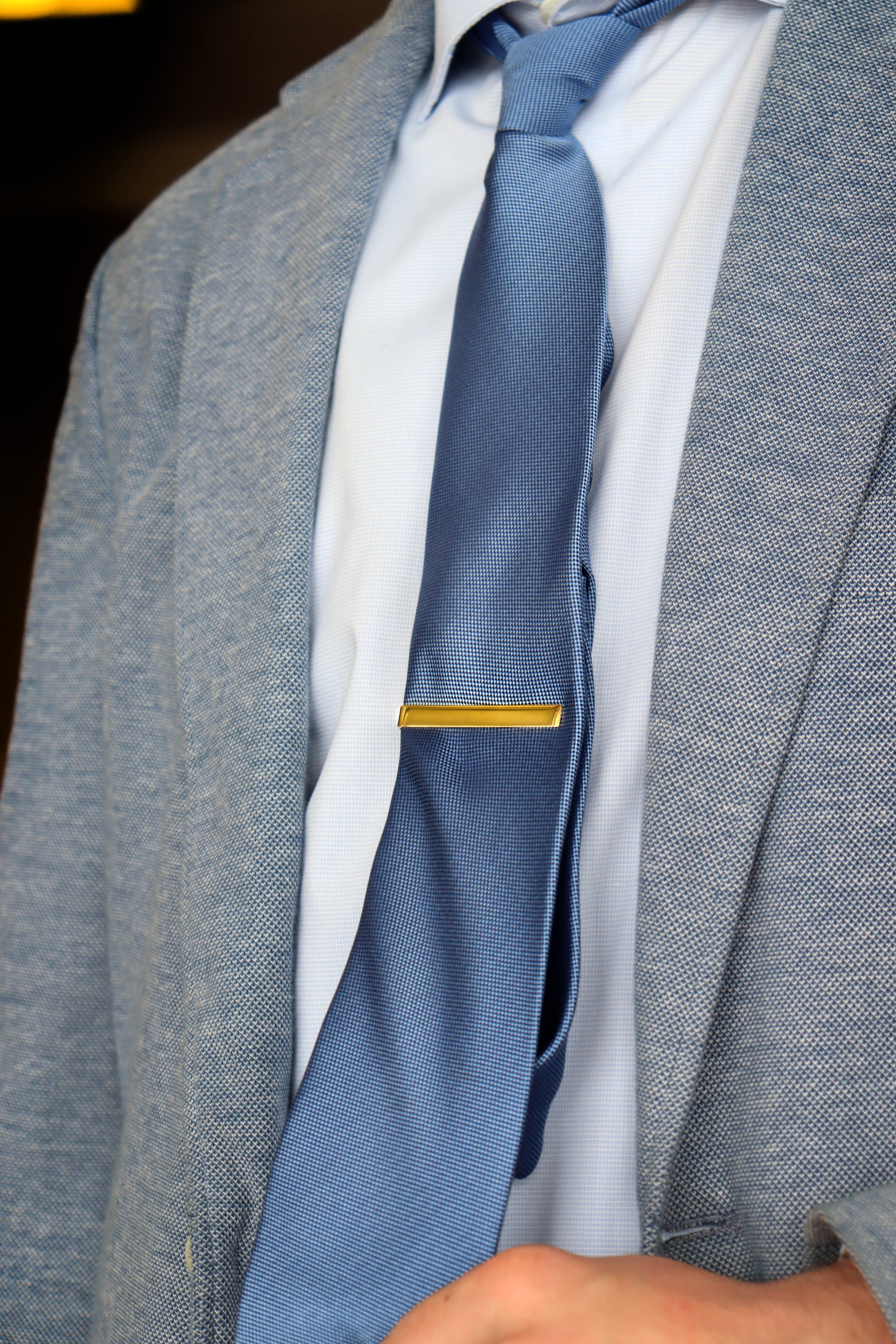 18K Gold PVD Stainless Steel Coated Tie Bar Clip Blank
