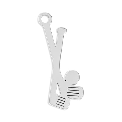 18K Gold PVD Stainless Steel Golf Club Charm