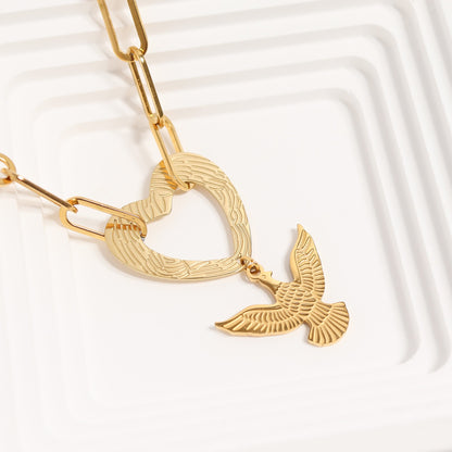 18K Gold PVD Stainless Steel Eagle Charm