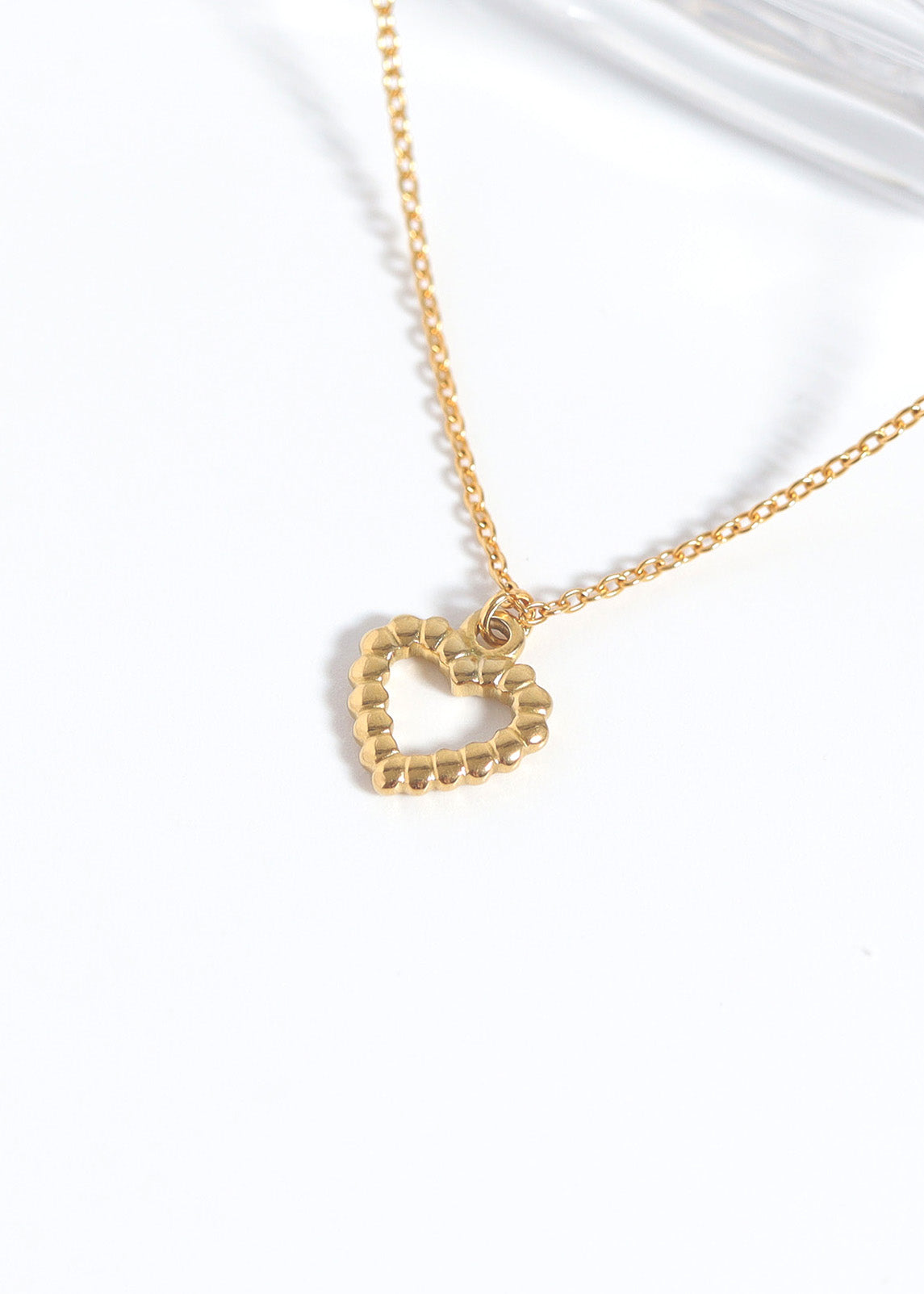 18K Gold PVD Stainless Steel Heart Charm Set
