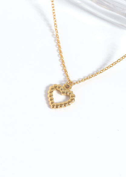 18K Gold PVD Stainless Steel Heart Charm Set