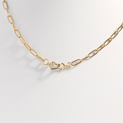 14K Gold Plated Sterling Silver Double Heart Permanent Jewelry Connector Charm