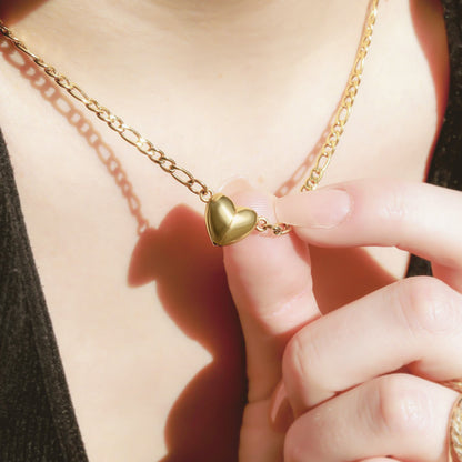 18K Gold PVD Stainless Steel Heart Magnetic Clasp