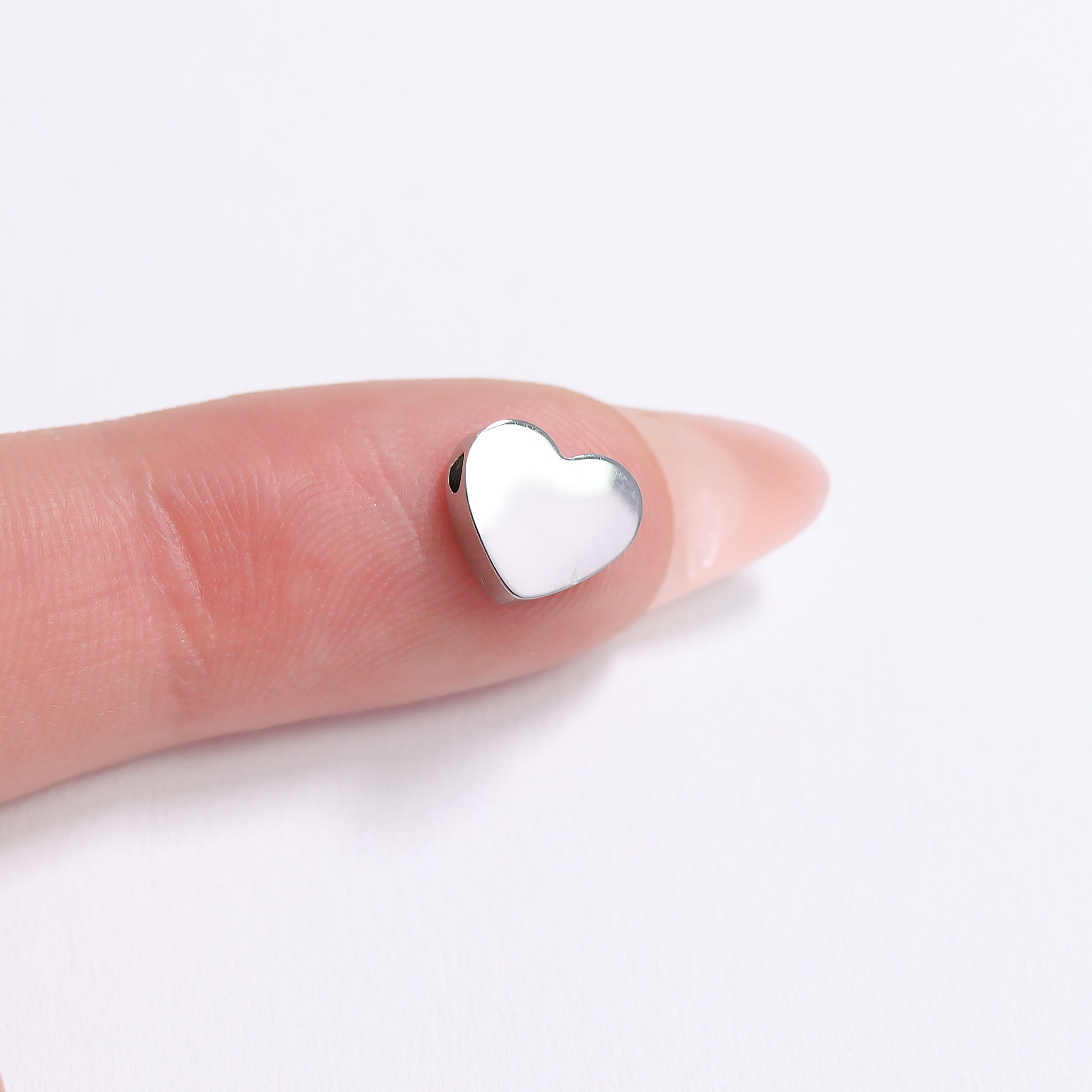 18K PVD Coated Stainless Steel Mini Heart Bead Pendant