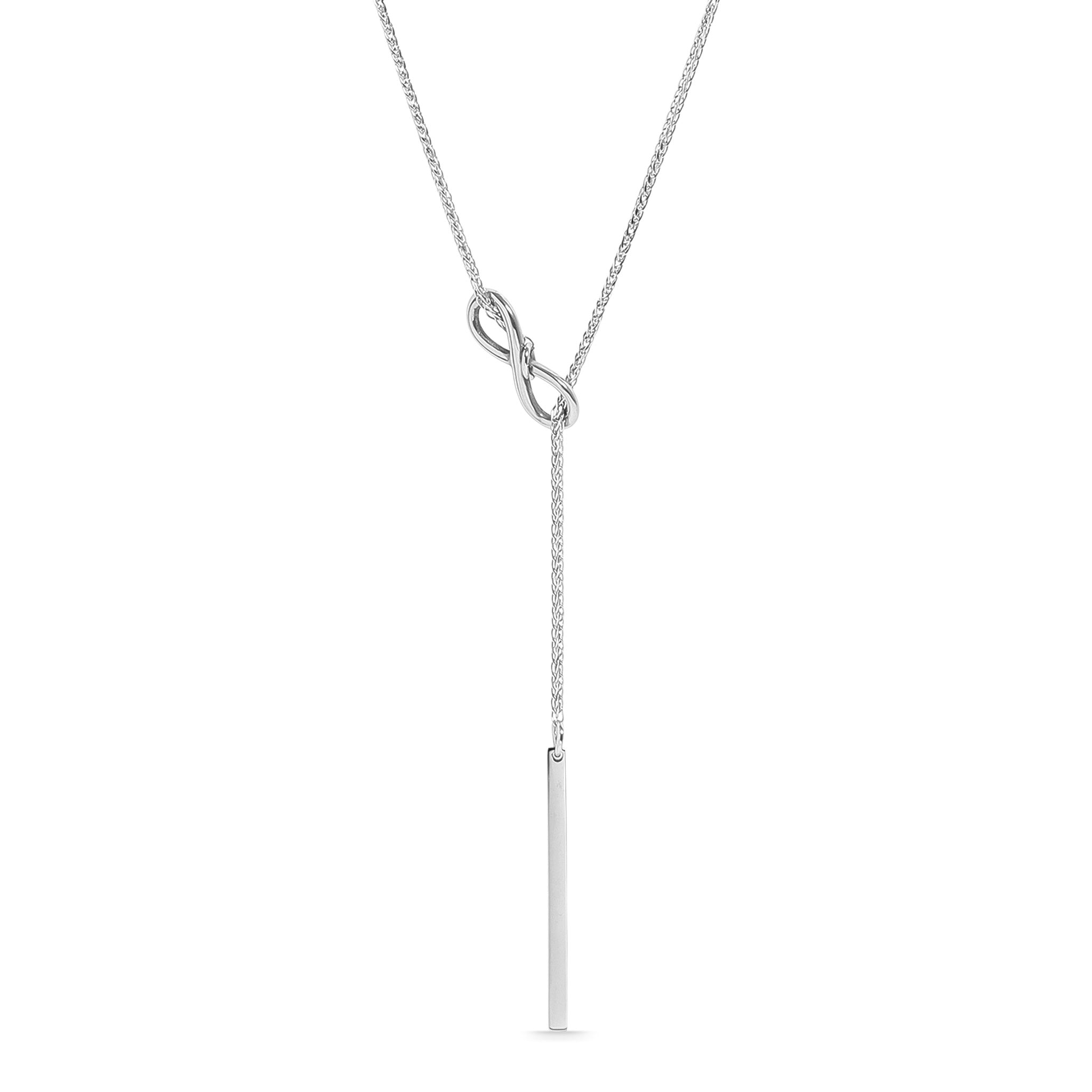 18K Gold PVD Stainless Steel Infinity Lariat Necklace