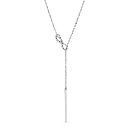 18K Gold PVD Stainless Steel Infinity Lariat Necklace