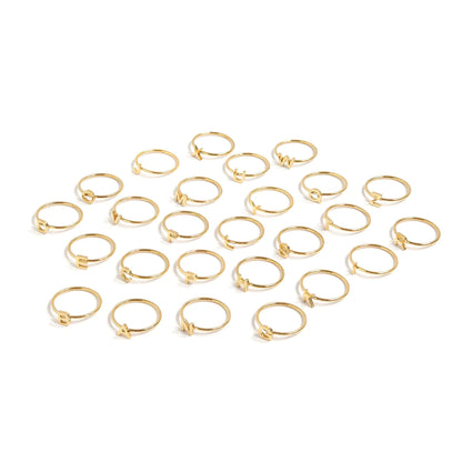 18K Gold PVD Stainless Steel Initial Stacking Rings N-Z