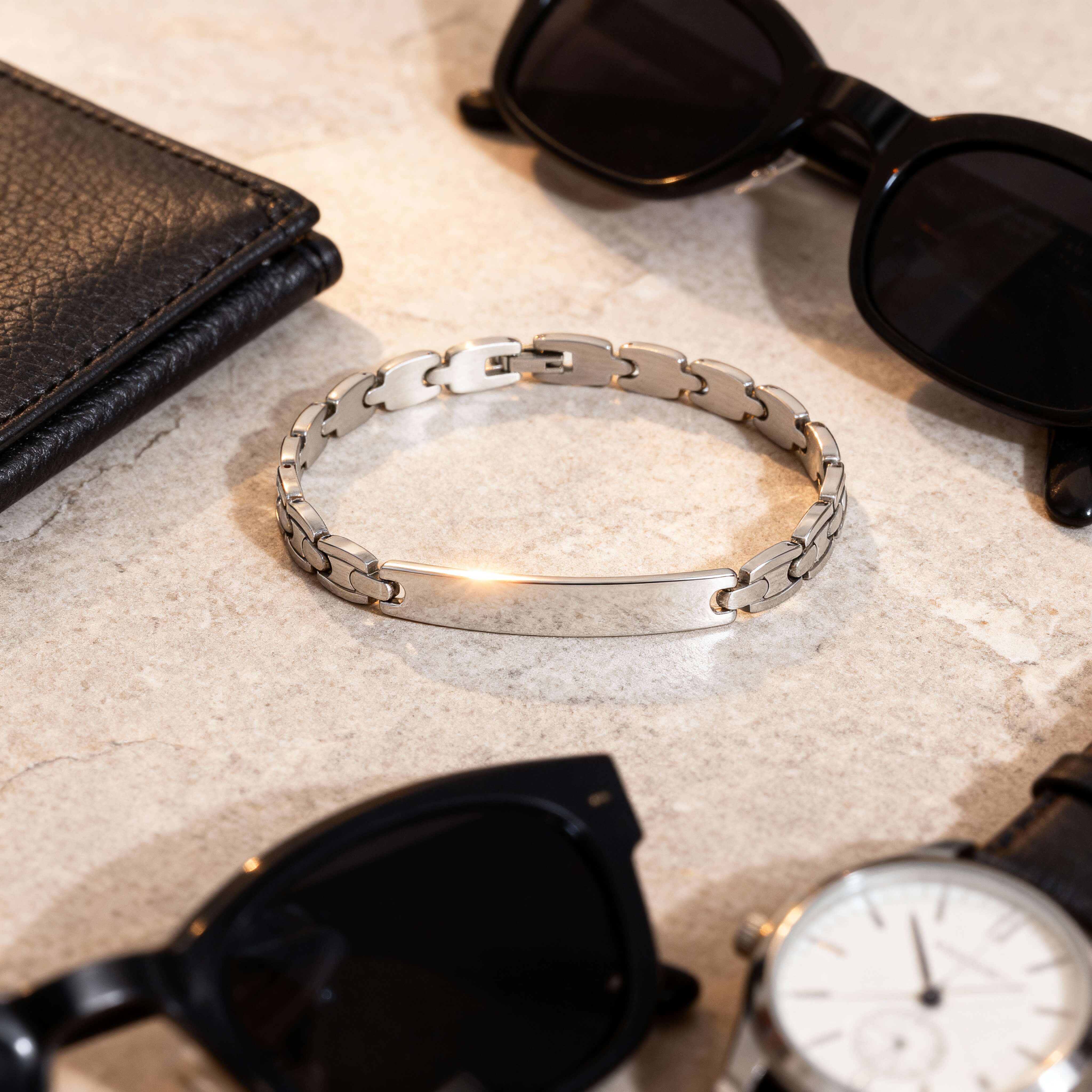 Stainless Steel Men's Blank Bracelet