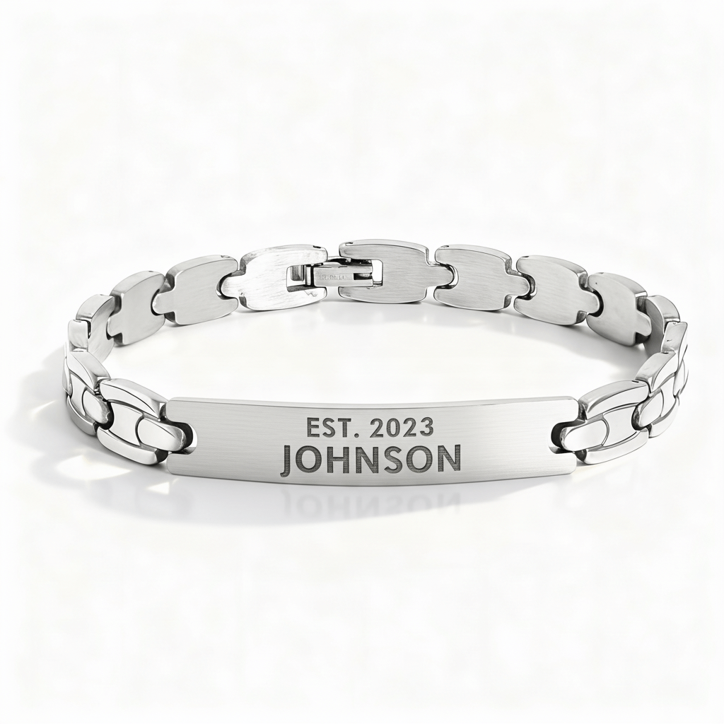 Stainless Steel Men's Blank Bracelet