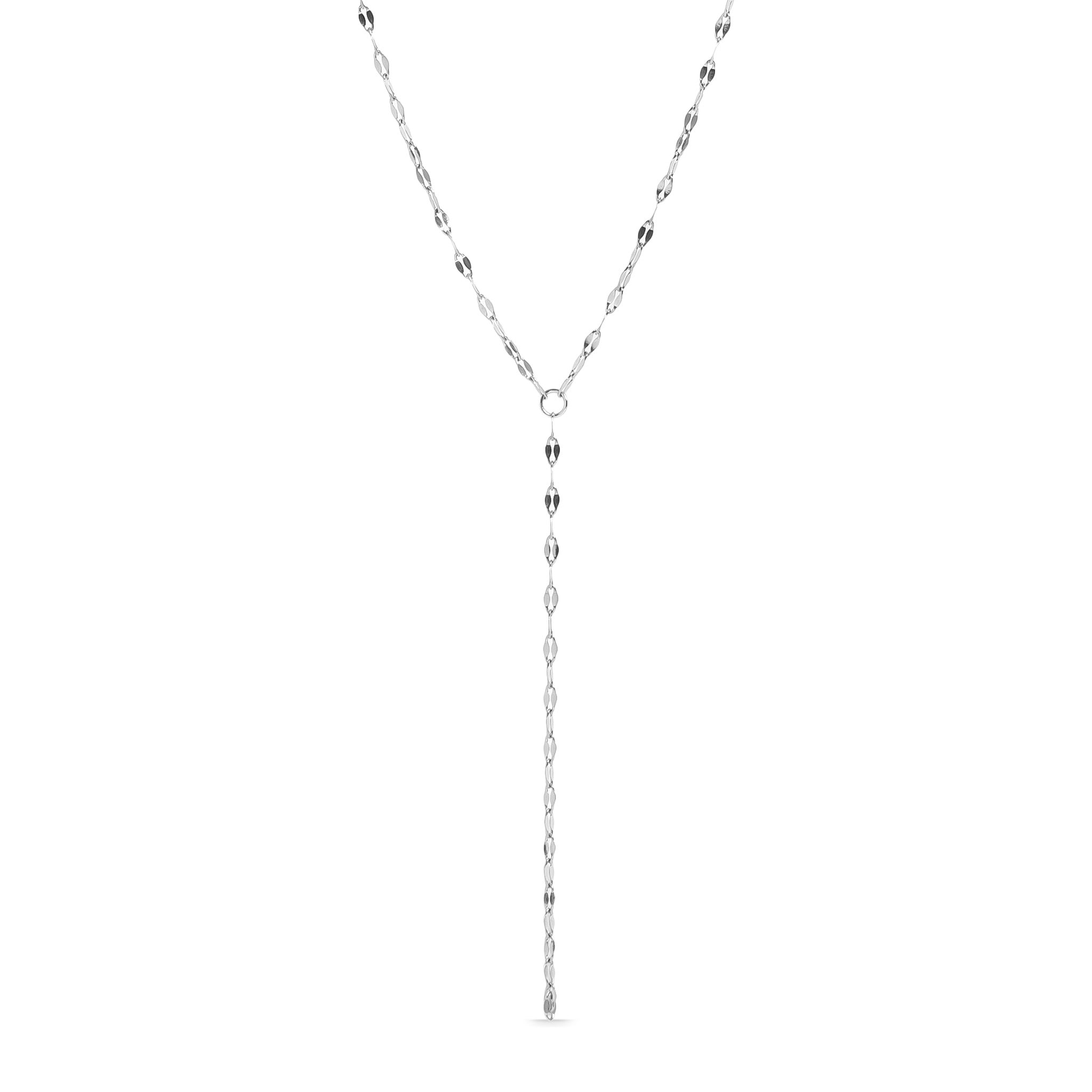 18K Gold PVD Stainless Steel Lariat Necklace Lip Chain