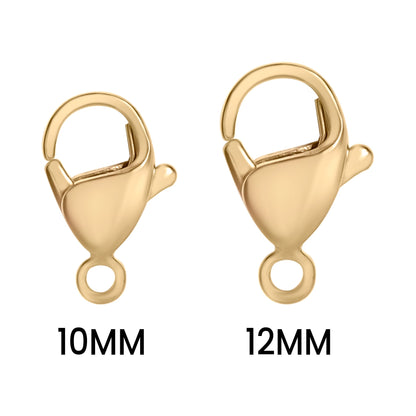 18K Gold PVD Stainless Steel Lobster Clasps