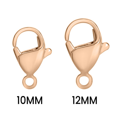 18K Rose Gold PVD Stainless Steel Lobster Clasp