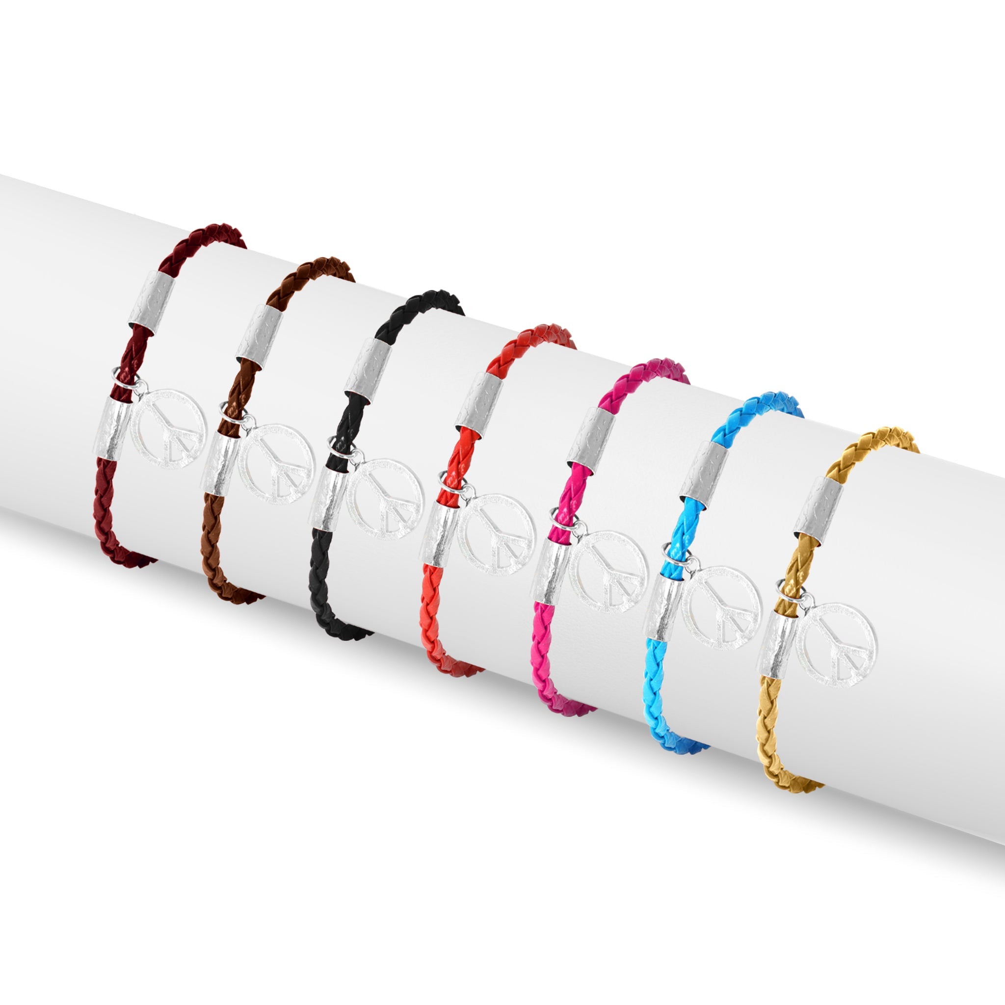 99 Peace Sign Woven Bracelet Value Pack