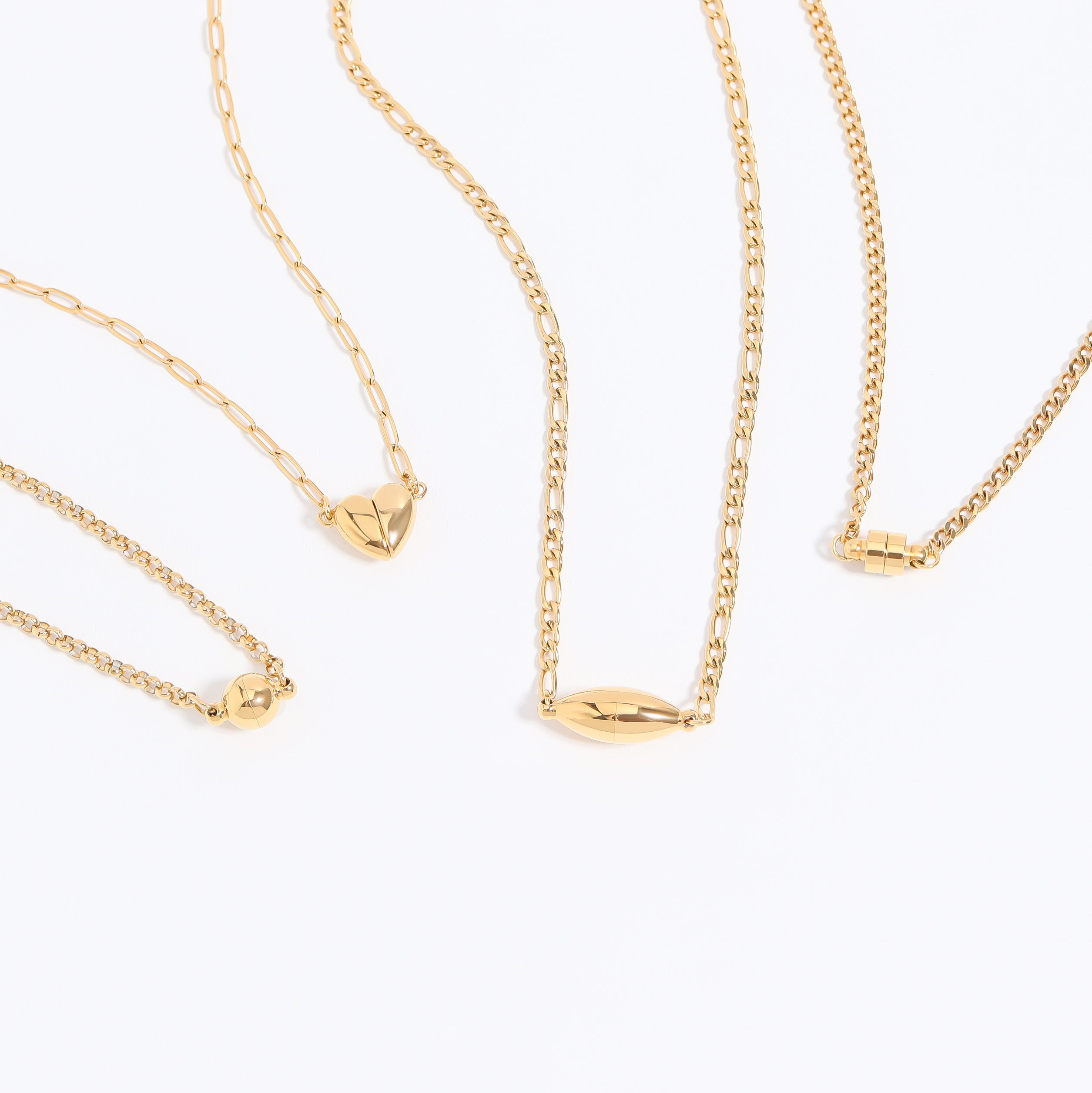 18K Gold PVD Stainless Steel Magnetic Clasp Variety Pack