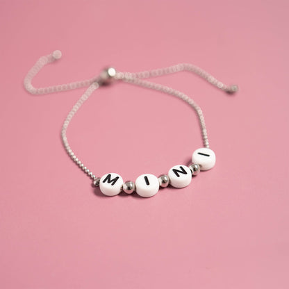 18K Gold PVD Stainless Steel "Mini" Adjustable Beaded Bracelet