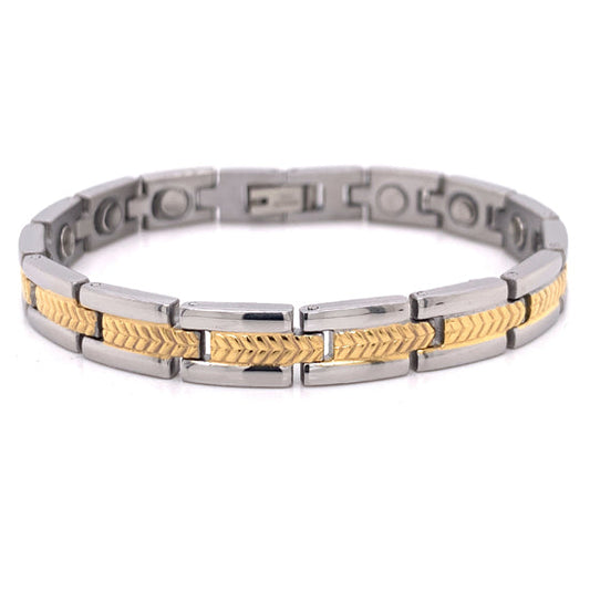 Stainless steel Gold PVD Coated Magnetic Bracelet