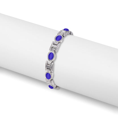 Stainless Steel Blue Stone Magnetic Bracelet