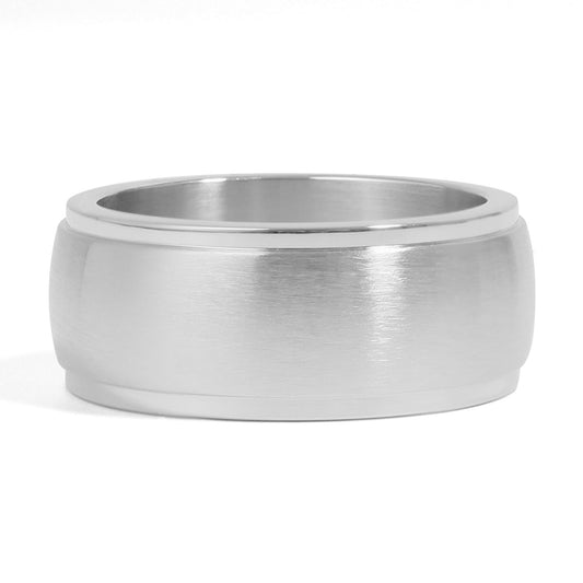 Stainless Steel Magnetic Brushed Center Blank Ring