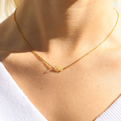 18K Gold Stainless Steel Om Connector Charm