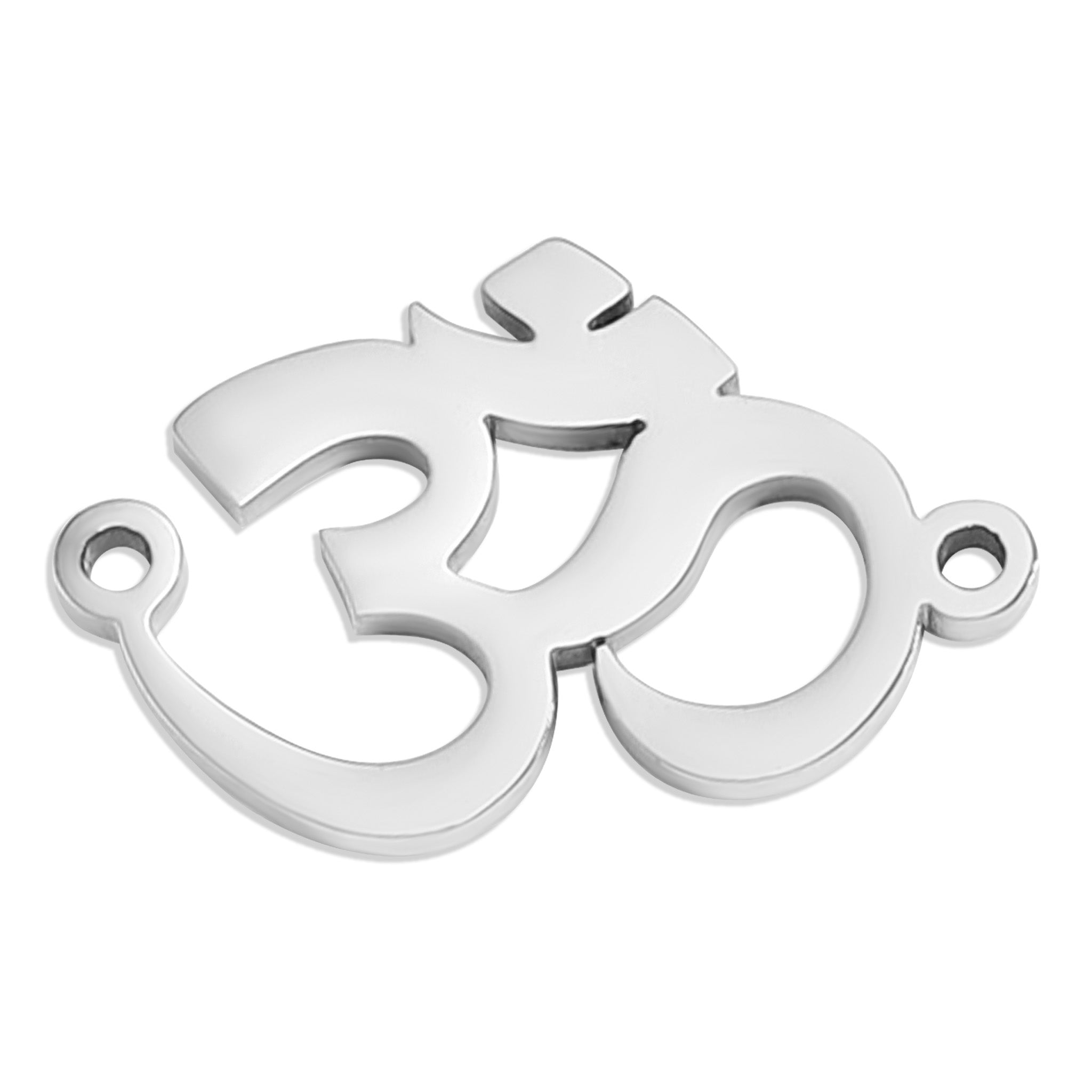 18K Gold Stainless Steel Om Connector Charm