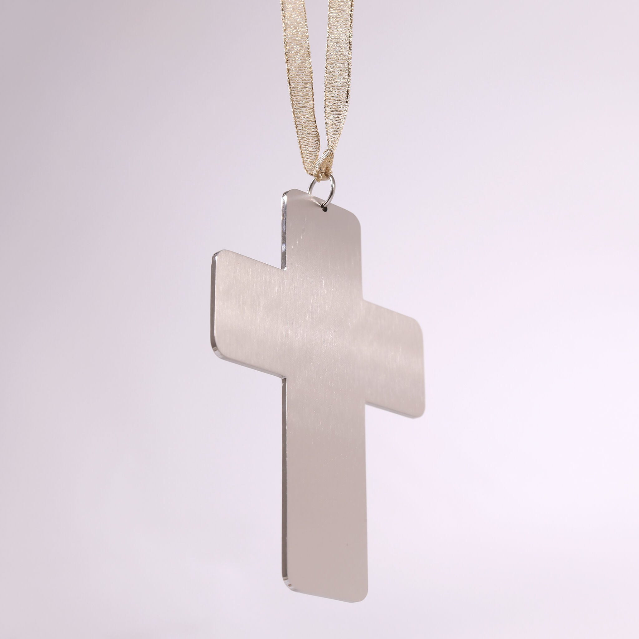 Stainless Steel Blank Cross Ornament