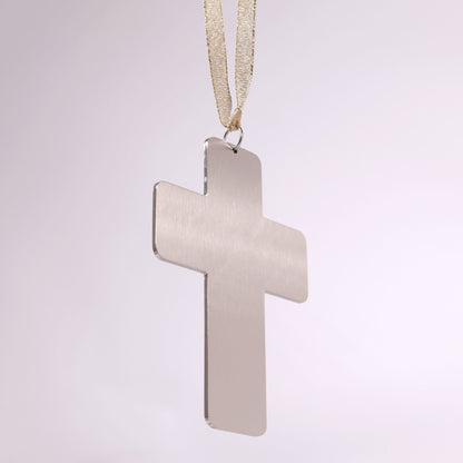 Stainless Steel Blank Cross Ornament