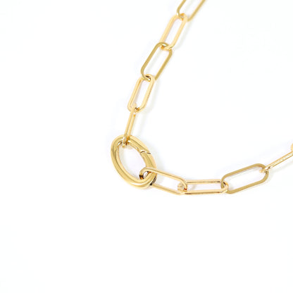 18K Gold PVD Stainless Steel Oval Carabiner