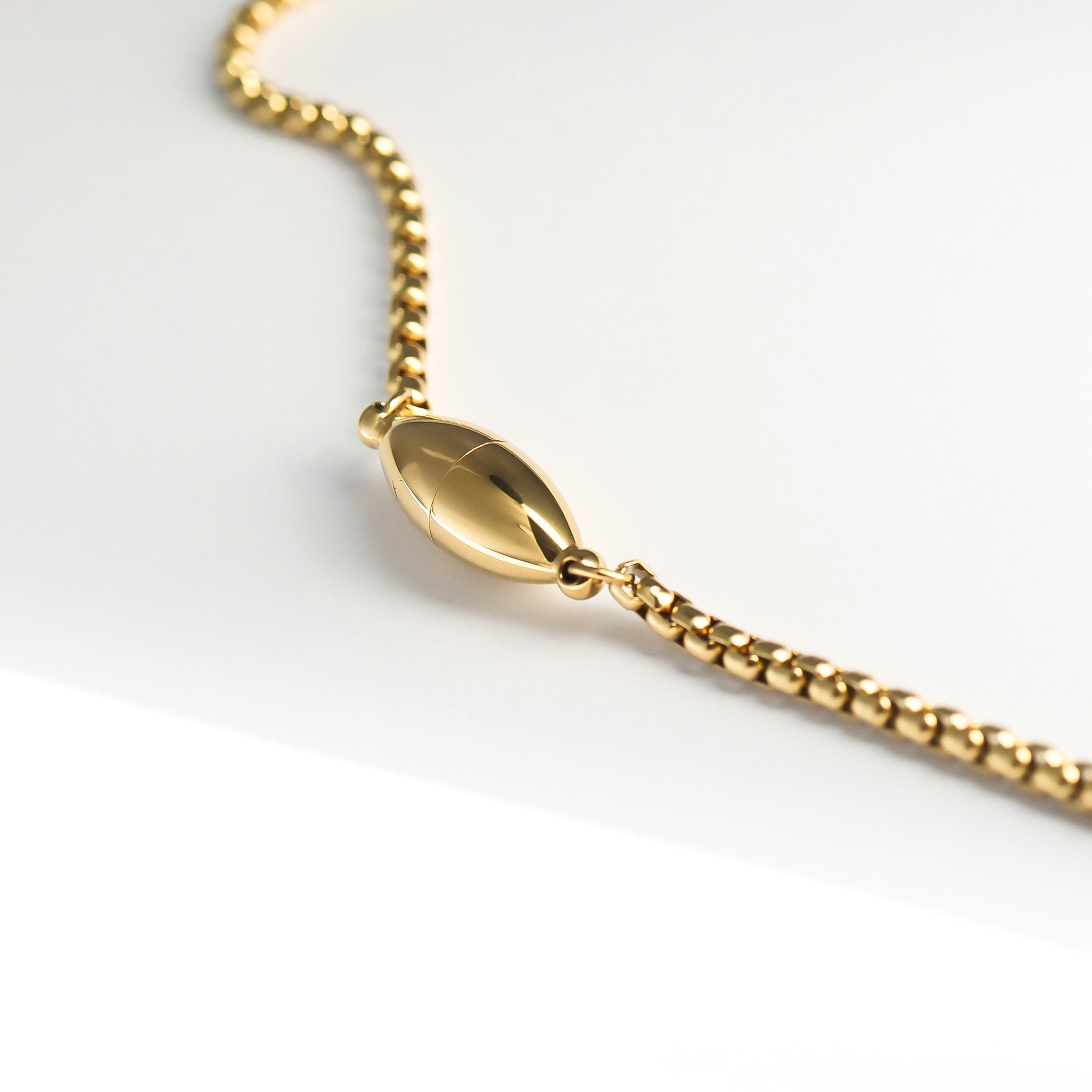 18K Gold PVD Stainless Steel Oval Magnetic Clasp