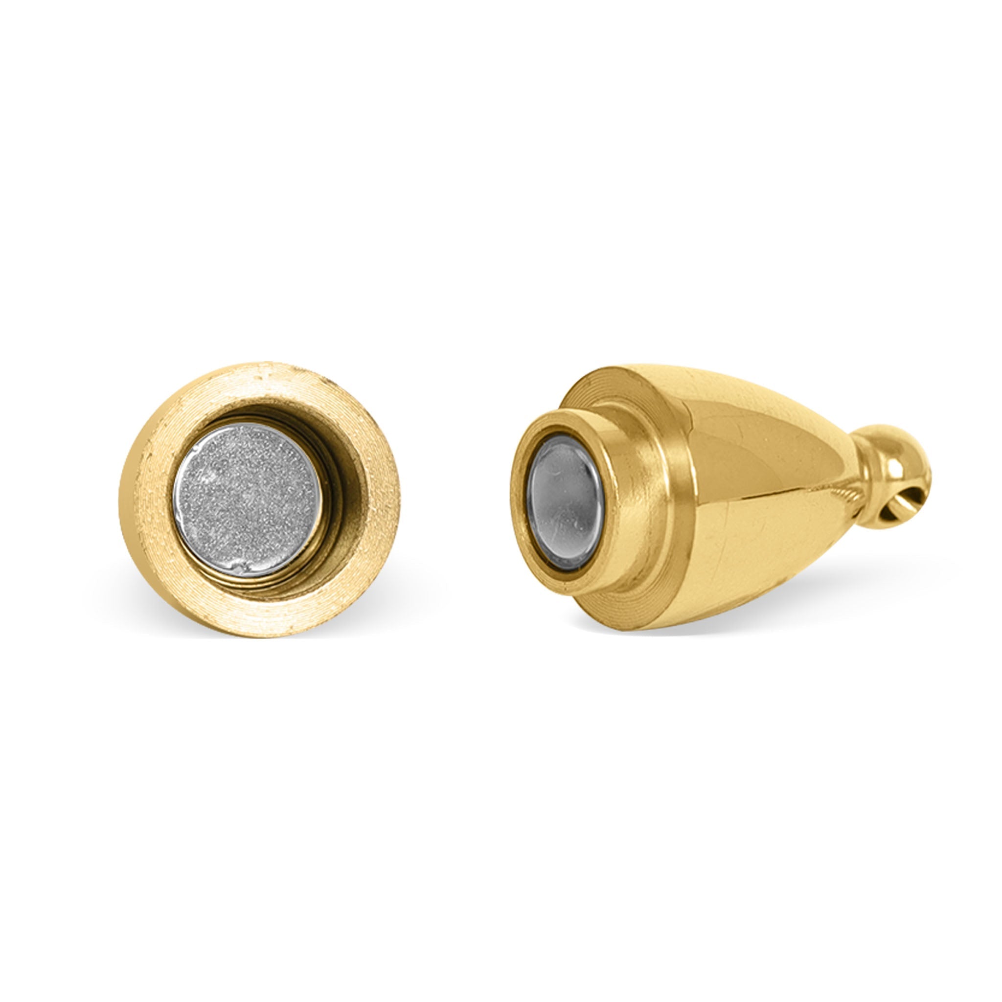 18K Gold PVD Stainless Steel Oval Magnetic Clasp
