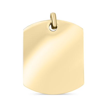 18K Gold PVD Stainless Steel Blank Dog Tag Pendant
