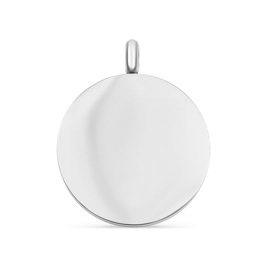 Stainless Steel Round Blank Pendant