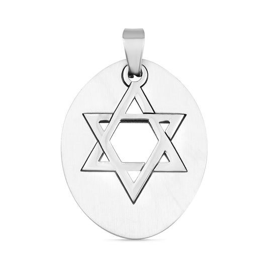 Star Of David Stainless Steel Pendant