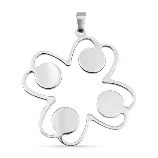 Cutout 4 Leaf Clover Stainless Steel Pendant