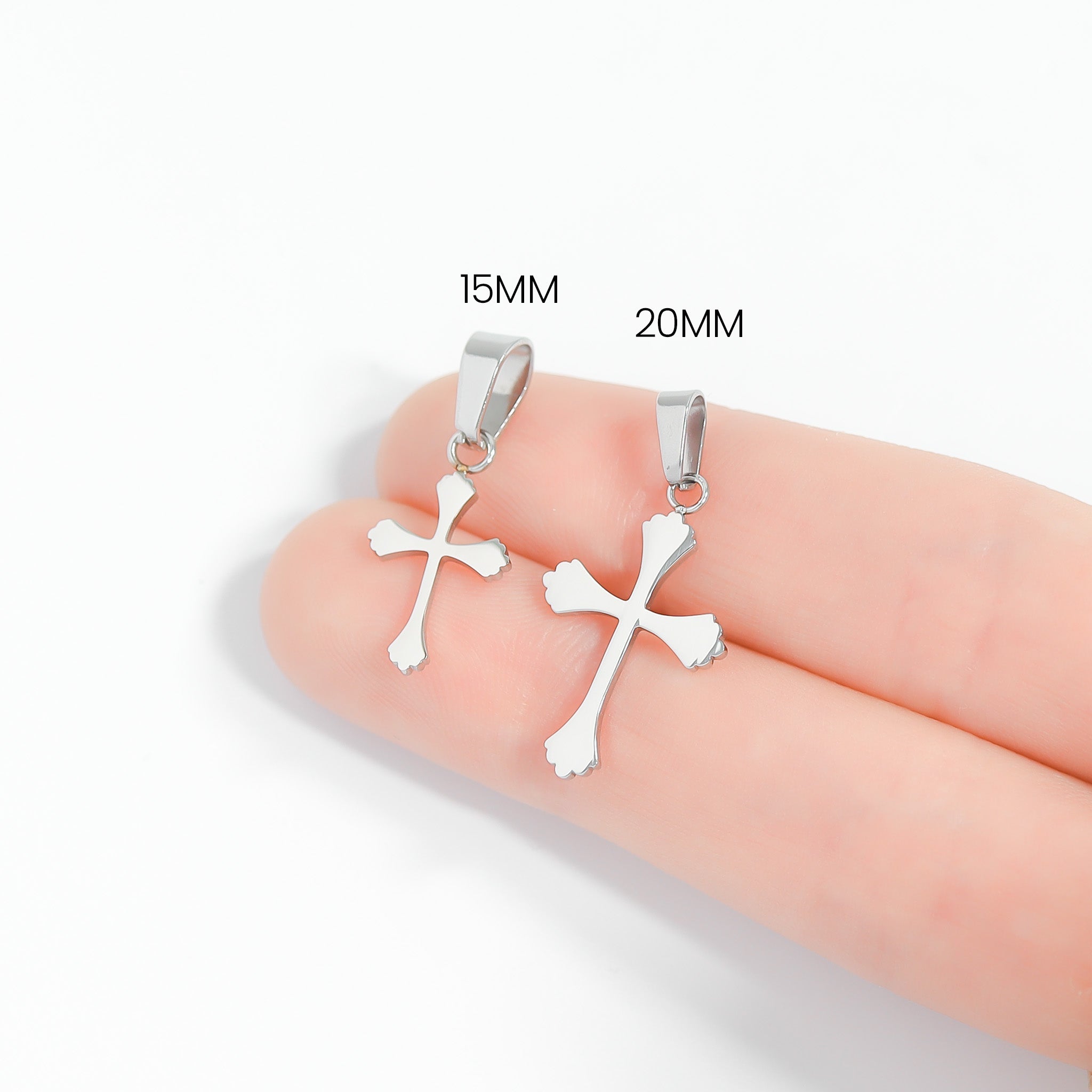 Stainless Steel Blank Cross Pendant