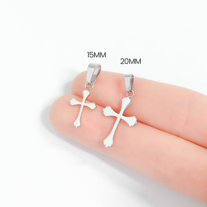 Stainless Steel Blank Cross Pendant
