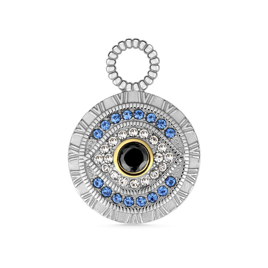 Stainless Steel Evil Eye CZ Pendant