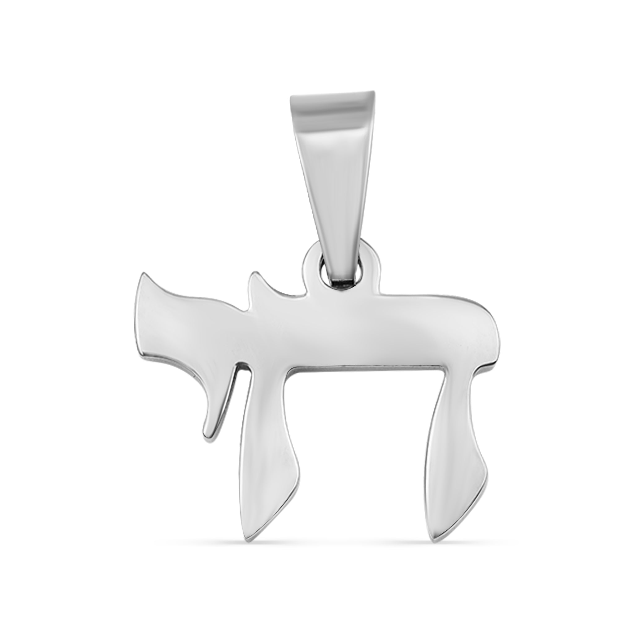 18K Gold PVD Stainless Steel Jewish Chai Pendant