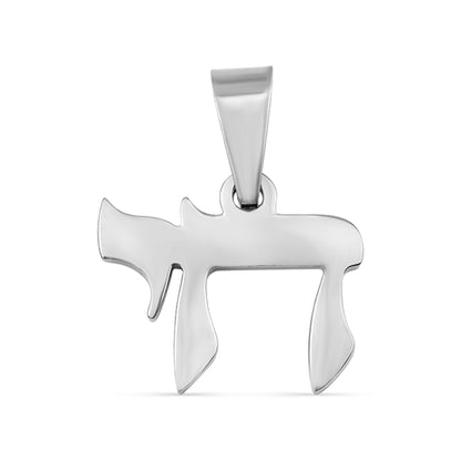 18K Gold PVD Stainless Steel Jewish Chai Pendant