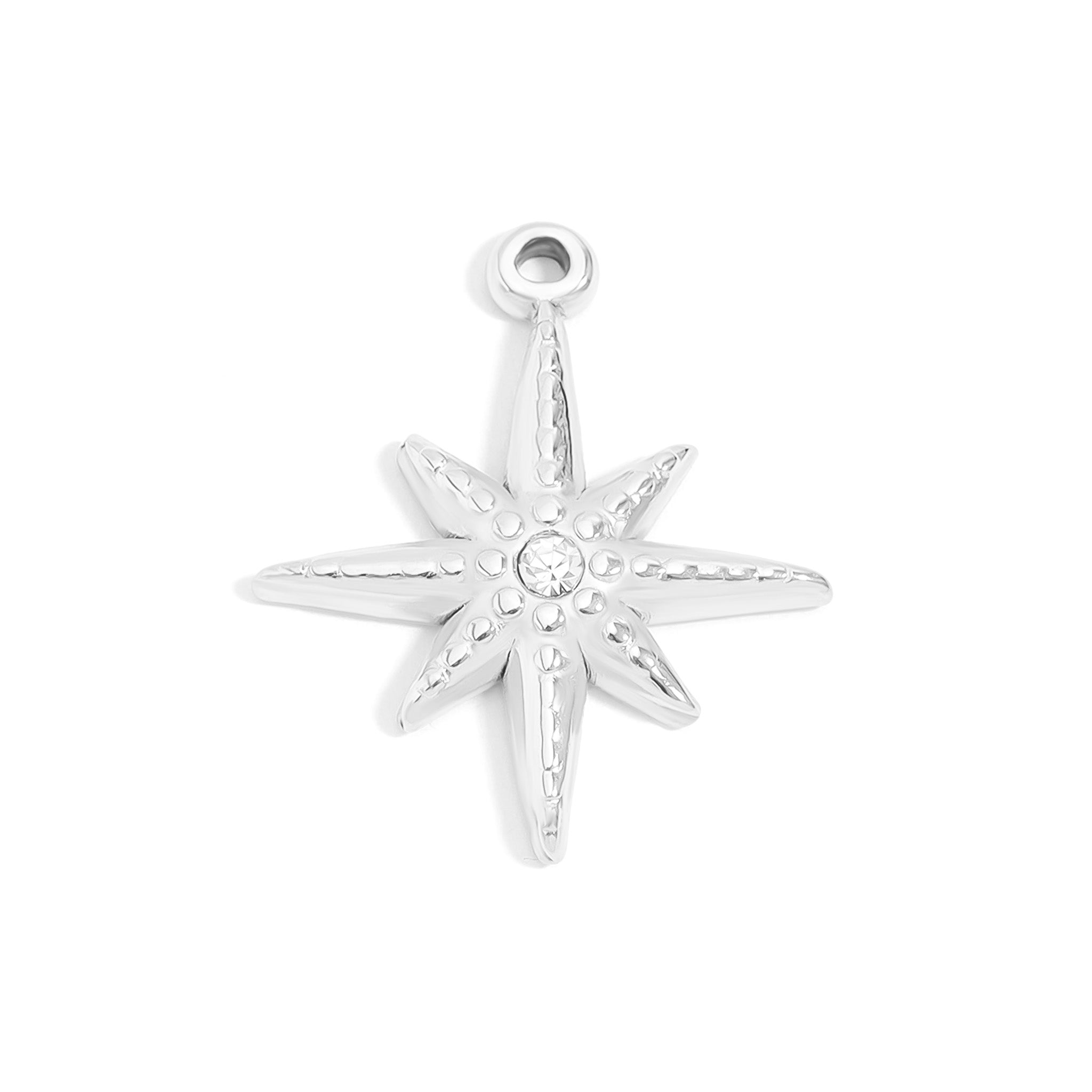18K Gold PVD Stainless Steel Compass Pendant