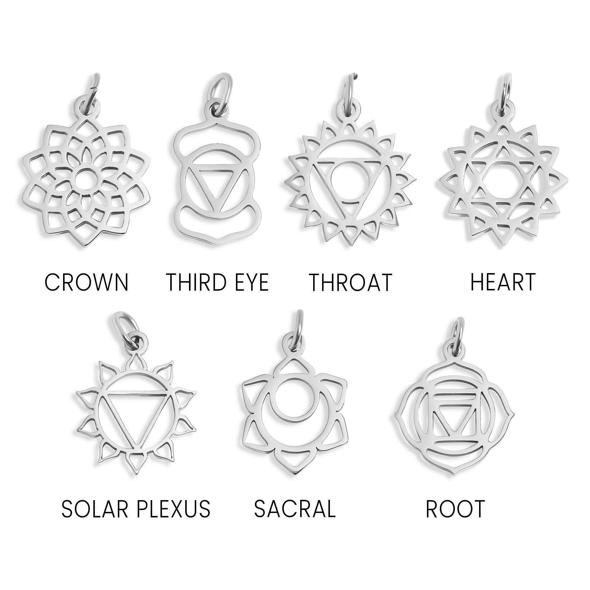 18K Gold PVD Stainless Steel Chakra Charms